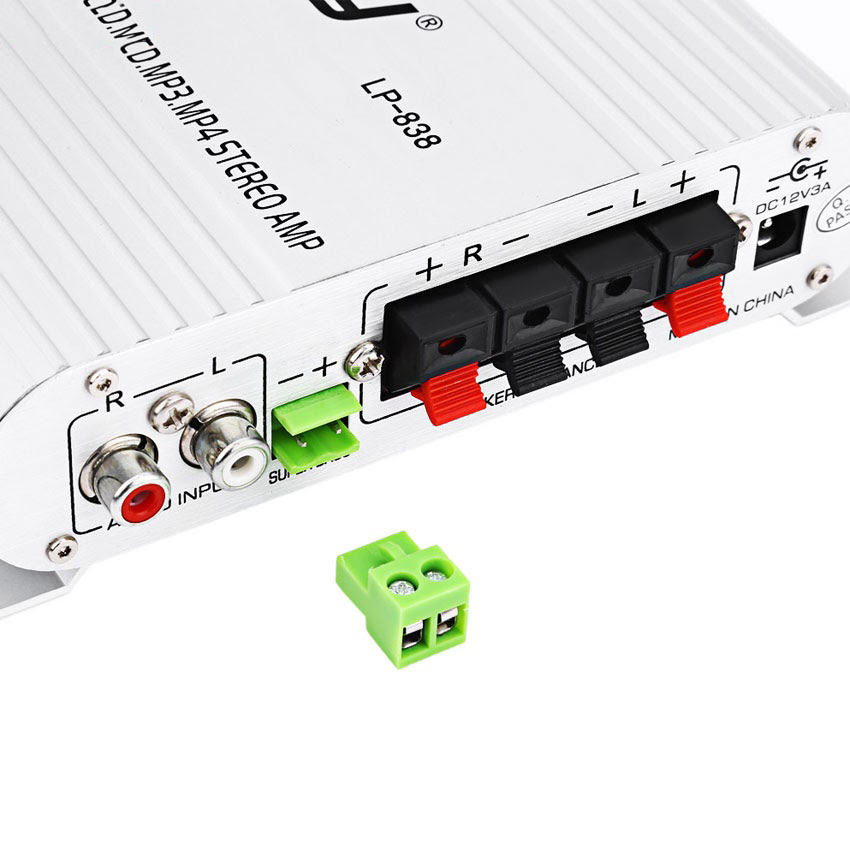 amly mini lepy 838 amply lepy 838 - CHƯA KÈM NGUỒN (độ xe máy,xe tải ...)