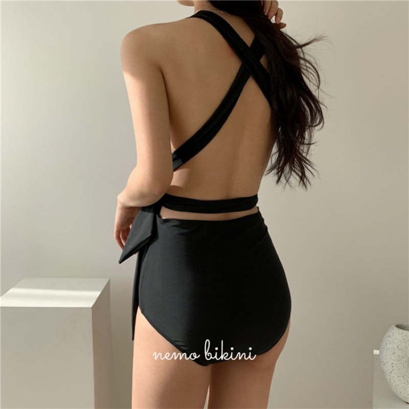Đồ bơi nữ, bikini đi biển 1 mảnh dây buộc eo Nemo Bikini B54