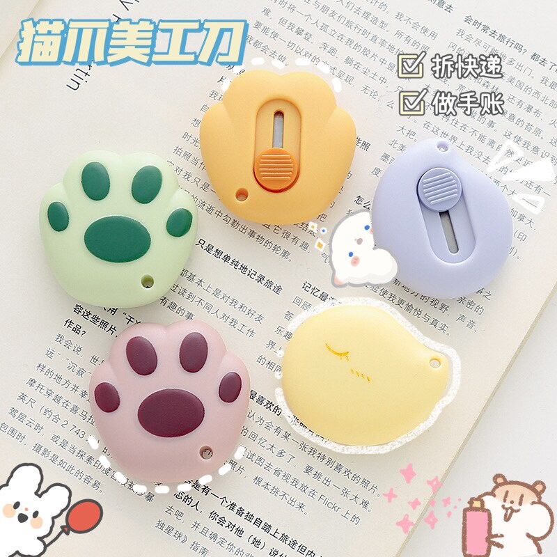 Dao Rọc Giấy Mini Hình Chân Mèo Đáng Yêu