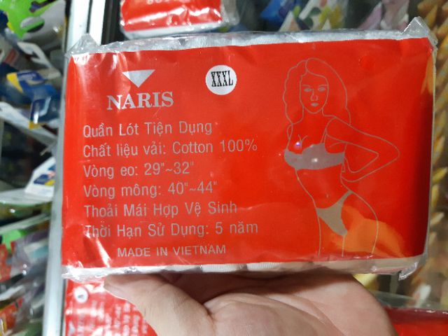 [HCM]Gói 6 quần lót giấy Naris