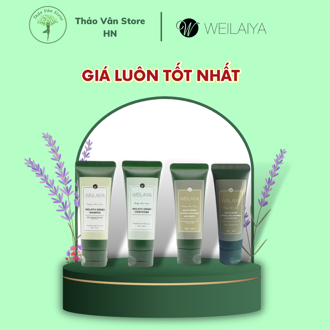 Test mini Gội Xả Gừng, Gừng Hà Thủ Ô Weilaiya