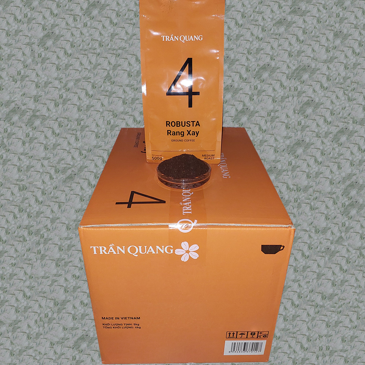 Cà phê rang xay số 4 (No4) Trần Quang bịch 500g (100% Robusta)