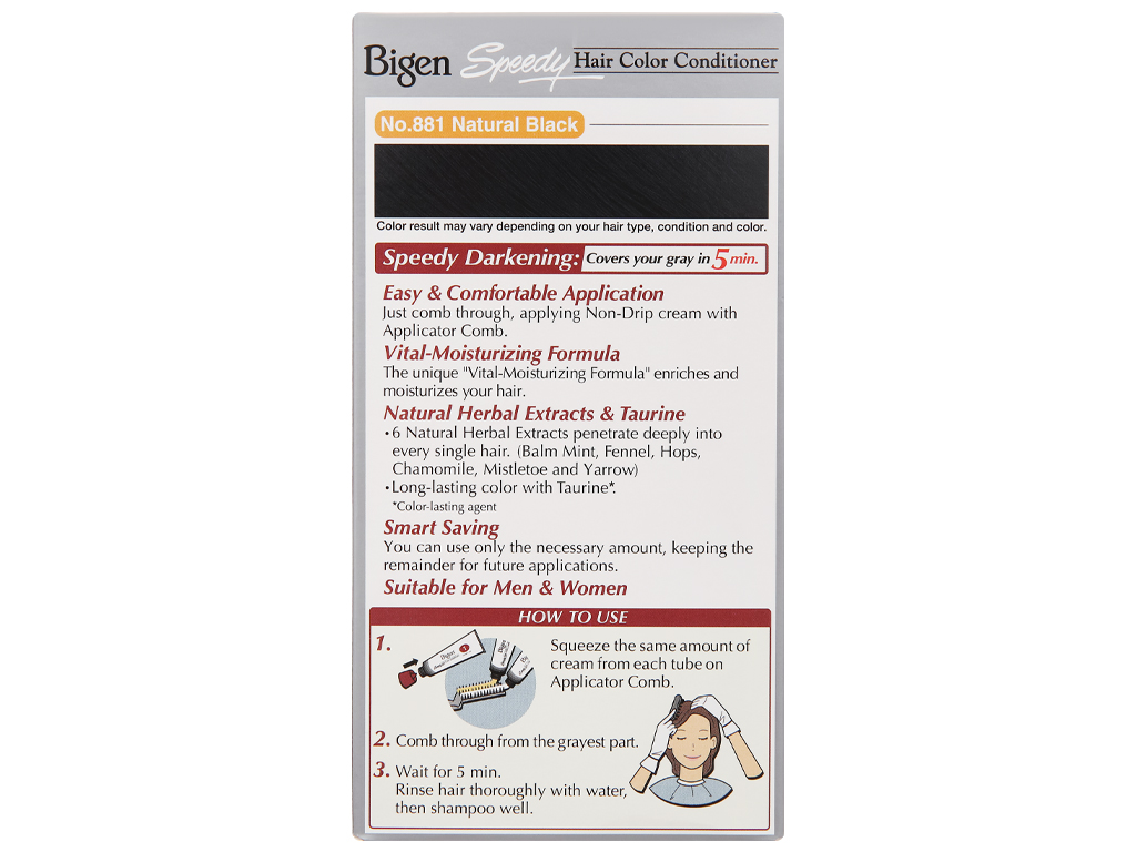 [HCM]Thuốc nhuộm tóc Bigen 881 đen