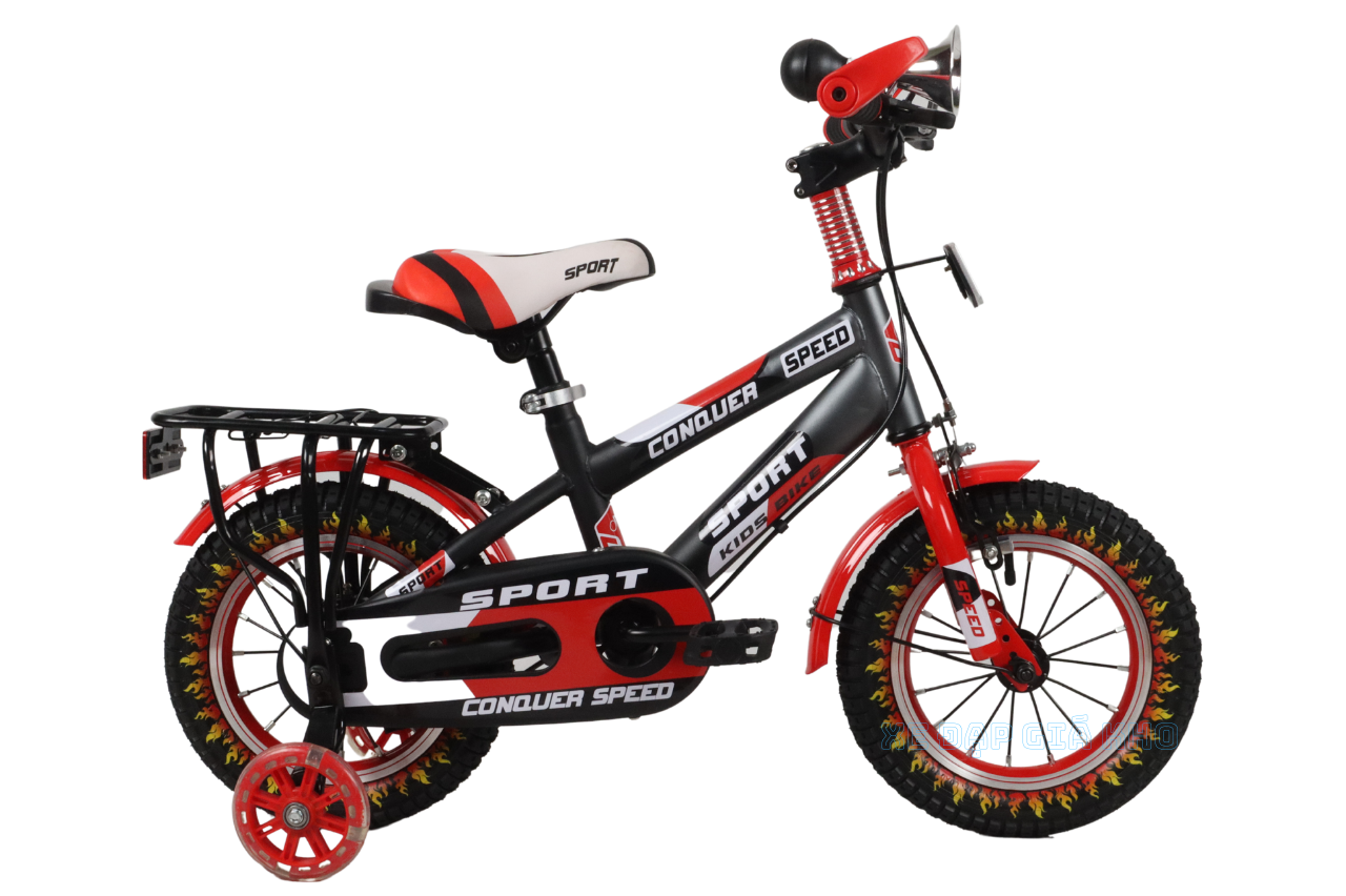 Xe đạp trẻ em 12 inch Conquer Speed Baga Tay ngang