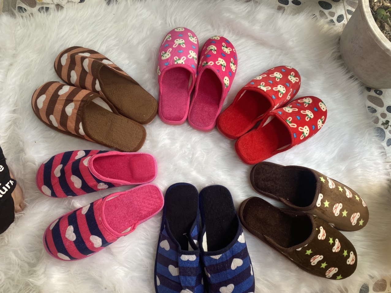 COMBO 3 Đôi Dép bông đi trong nhà mùa đông