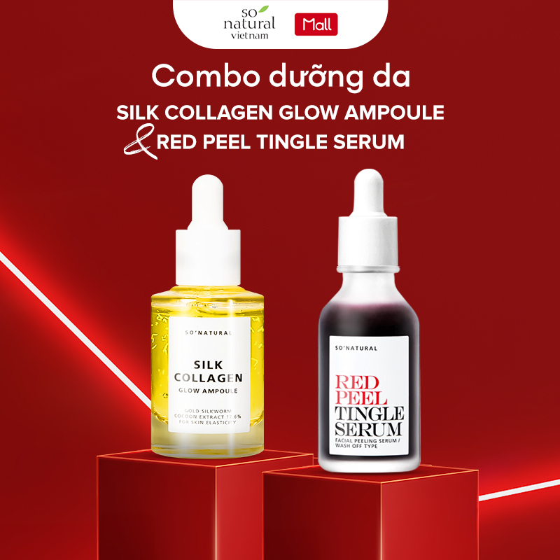 Combo Dưỡng Da Serum Red Peel 35ml Và Silk Collagen Ampoule