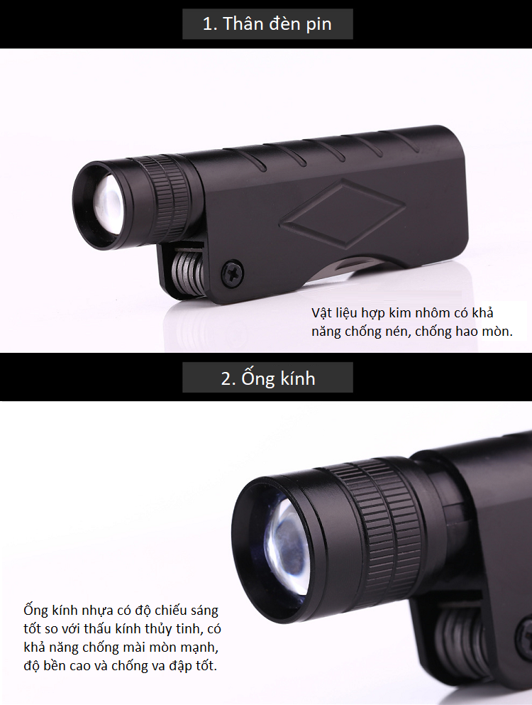 Đèn pin dụng cụ đa năng YM-X9