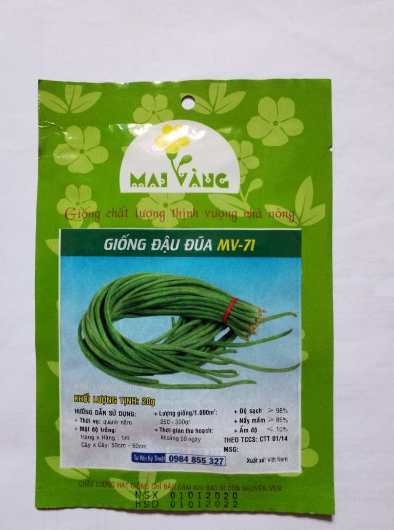Hạt giống đậu đũa Mai Vàng 20gr