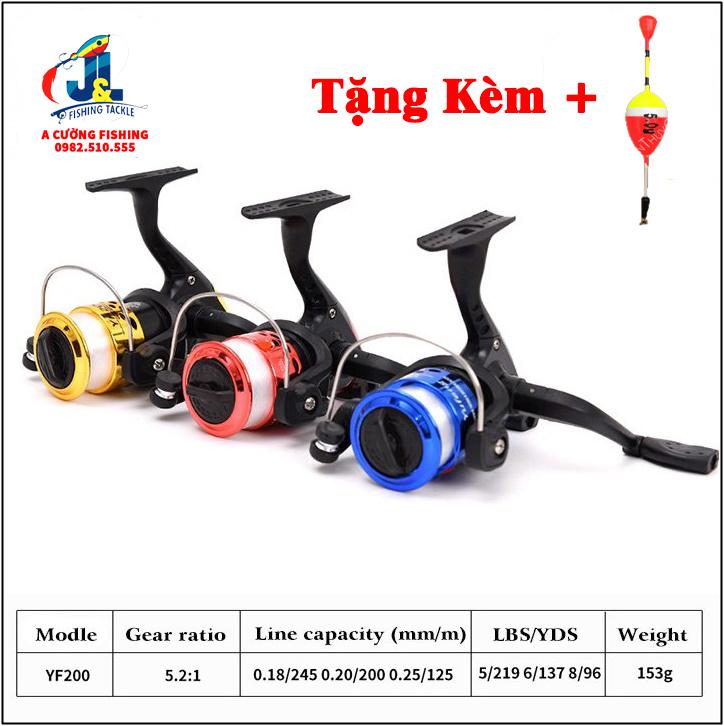 Máy Câu Cá Mini YF200 - Tặng cước cuôn sẵn và phao câu 30k  chuyên câu cá tôm, câu cá nhỏ