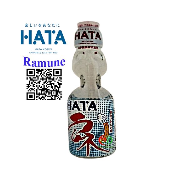Japanese Ramune Hata Water in 200ml Glass Bottle
