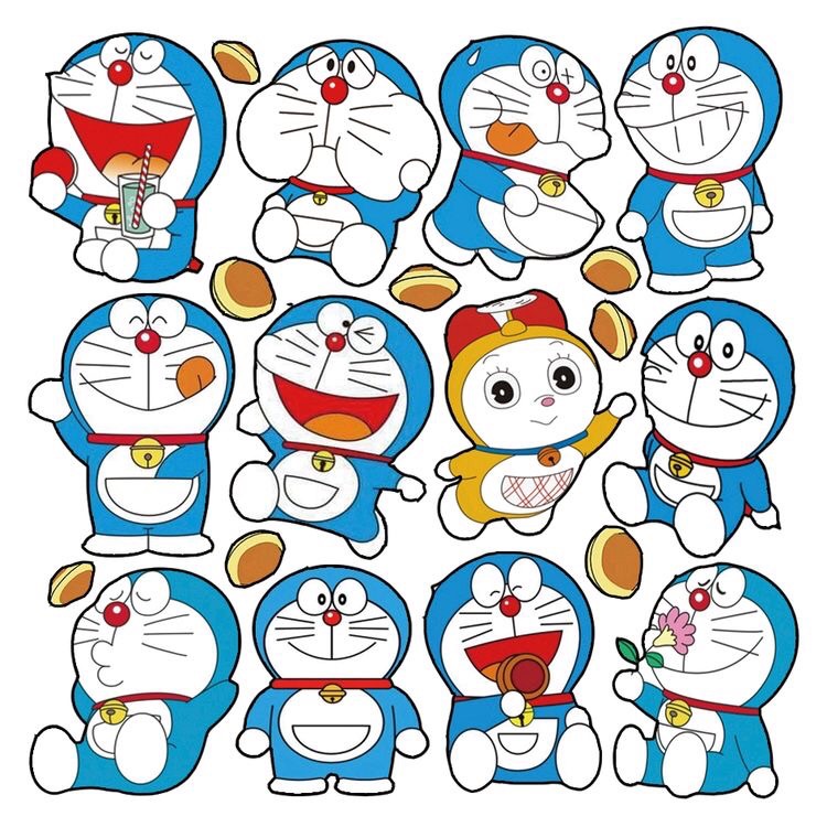 Set hình dán doremon cán pvc CHỐNG THẤM NƯỚC- sticker doraemon