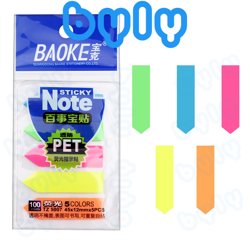Ship hỏa tốc - Sticky Note pet phân trang Baoke - 100 sheets TZ5006 - TZ5007 - ByLy Store
