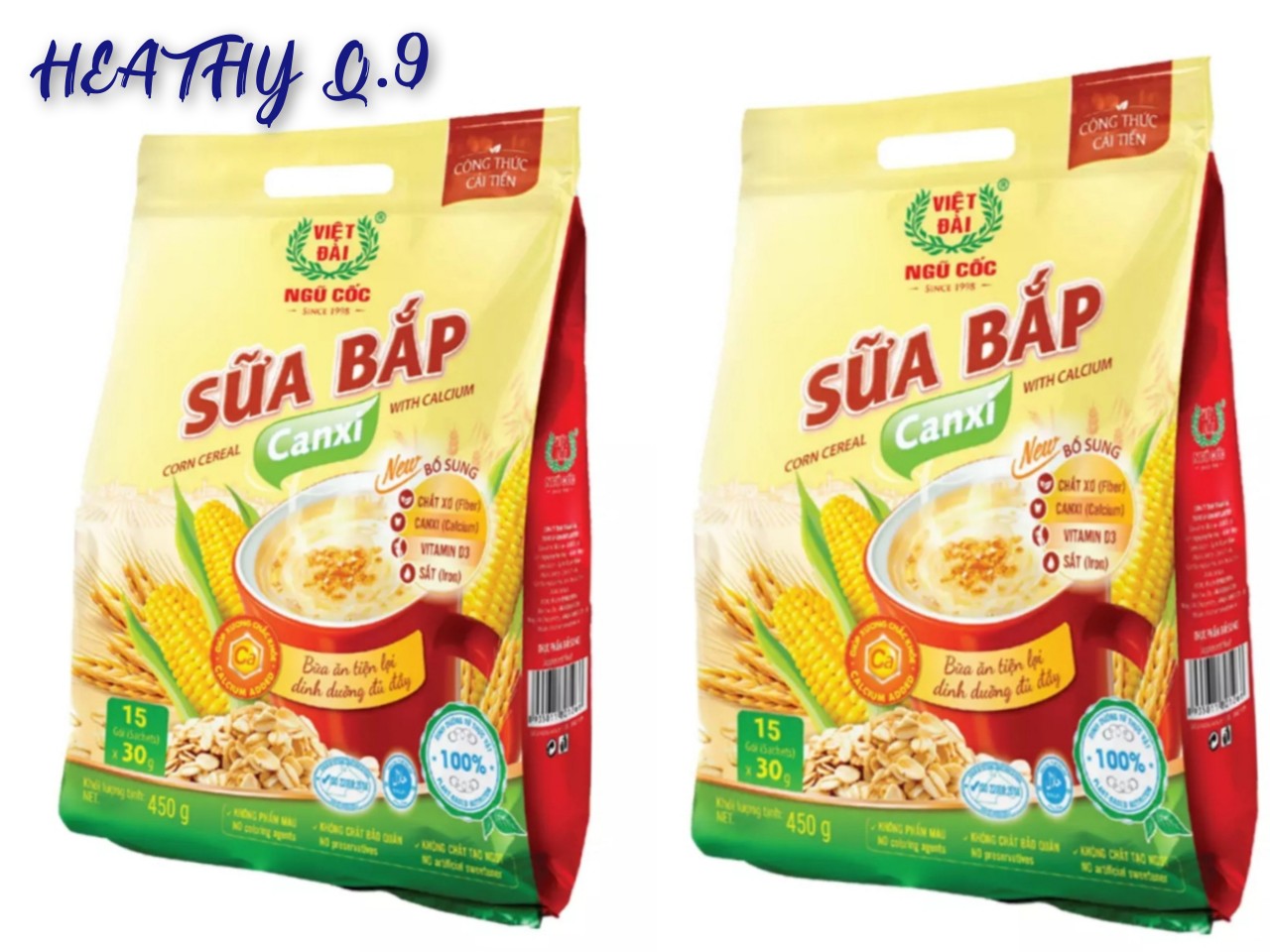 Ngũ Cốc Sữa Bắp Canxi Việt Đài 600g (Giảm Giá Không Tặng Kèm)