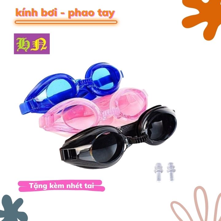 Combo 5 - Mắt kính Bơi trẻ em - Mắt Kính Đi Bơi kèm nút nhét tay - Hương Nhiên