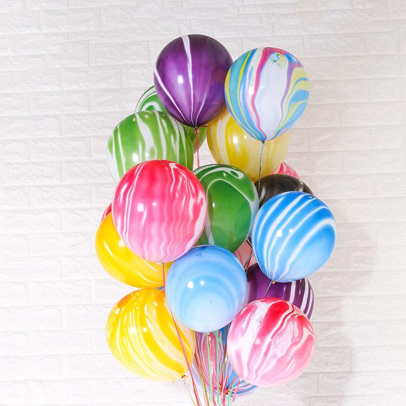 HCM Bong bóng vân mây đá cẩm thạch mã não nhiều màu 30cm