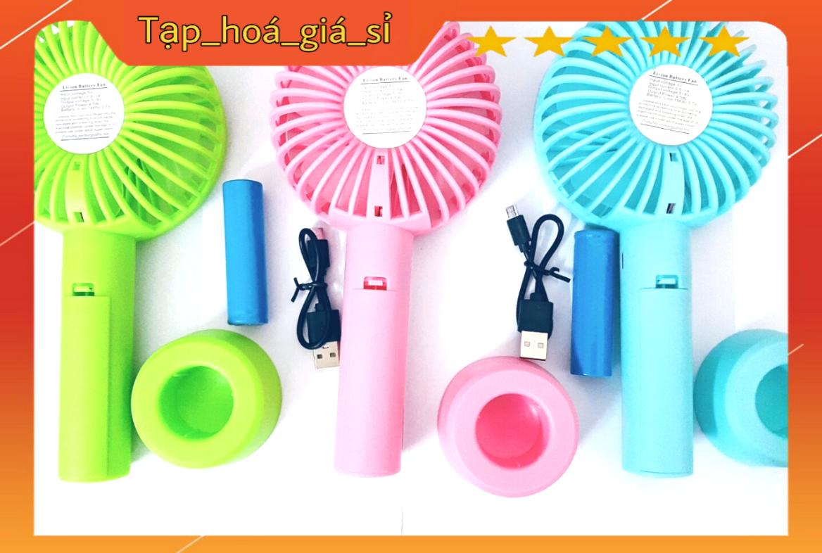 Quạt mini cầm tay có đế để bàn