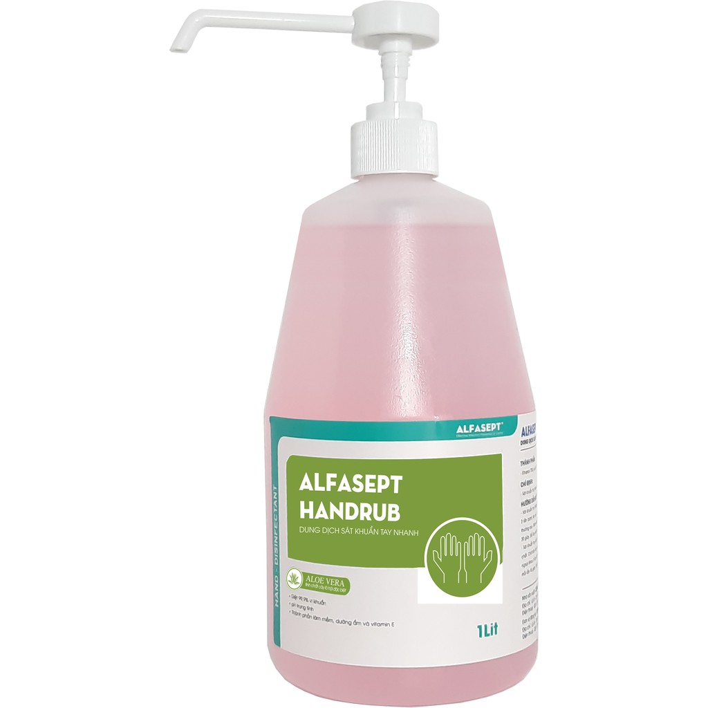 [Chai Lớn Tiết Kiệm] Dung Dịch Rửa Tay Sát Khuẩn Alfasept Handrub 1L