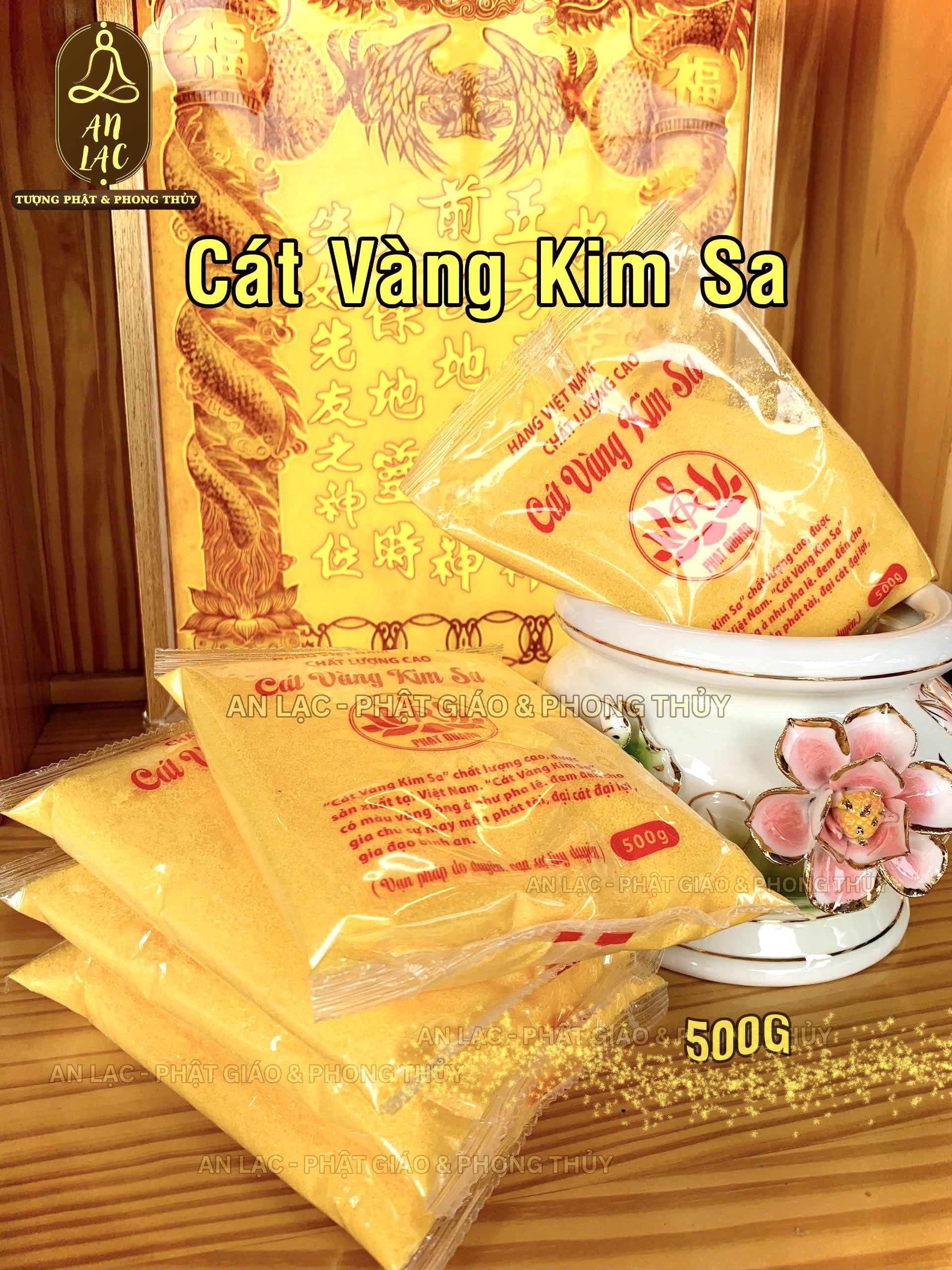 CÁT KIM SA ĐỂ LƯ HƯƠNG 500G/GÓI
