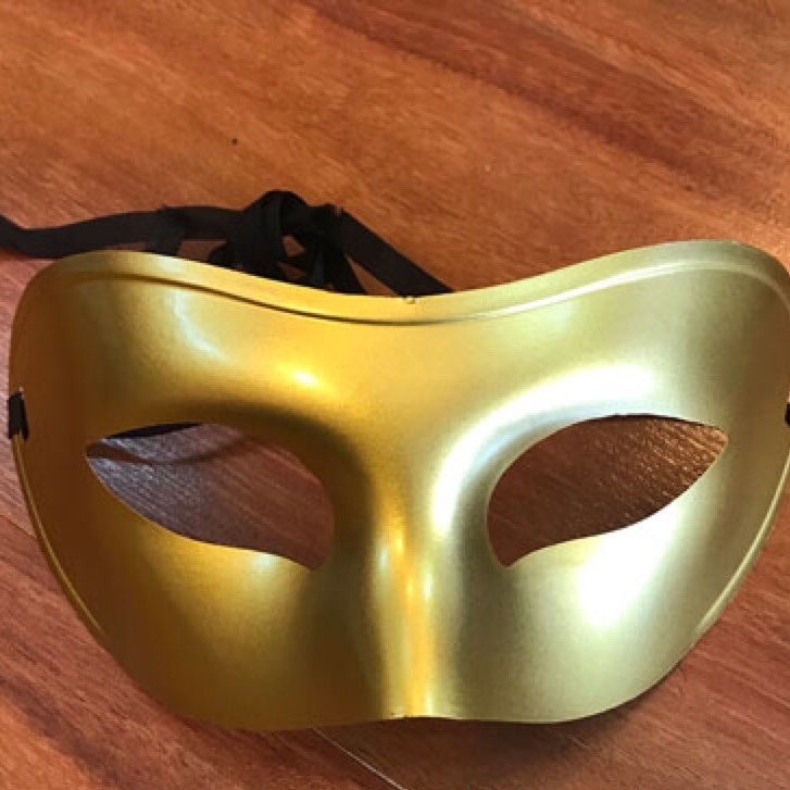 Mặt nạ nửa mặt trơn tròn dự tiệc hóa trang halloween