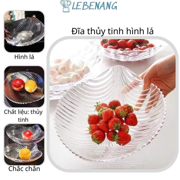 Đĩa thủy tinh hình chiếc lá siêu xinh đẹp