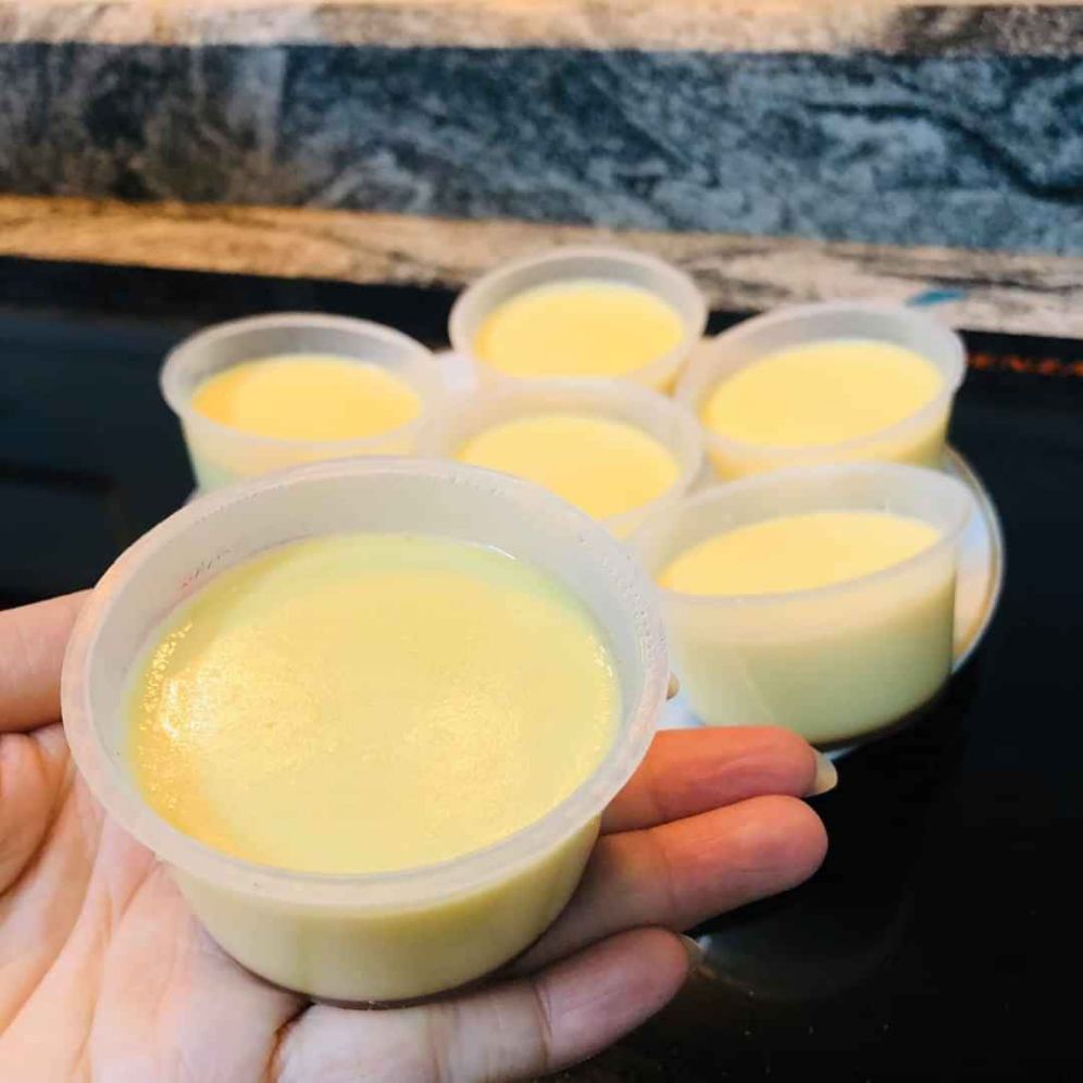 Set 10 hộp nhựa làm flan caramen tròn
