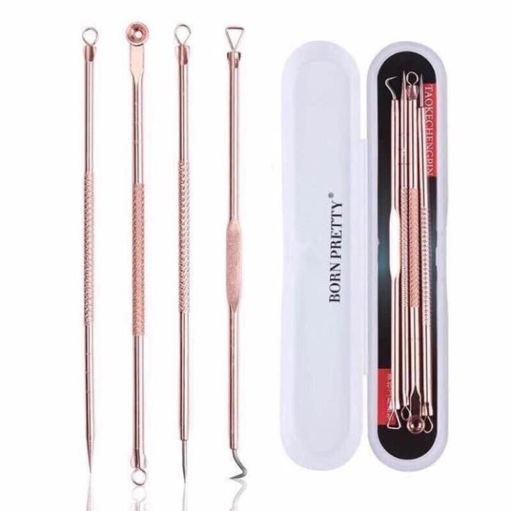 Bộ 4 Dụng Cụ 8 Đầu Nặn Mụn Cao Cấp