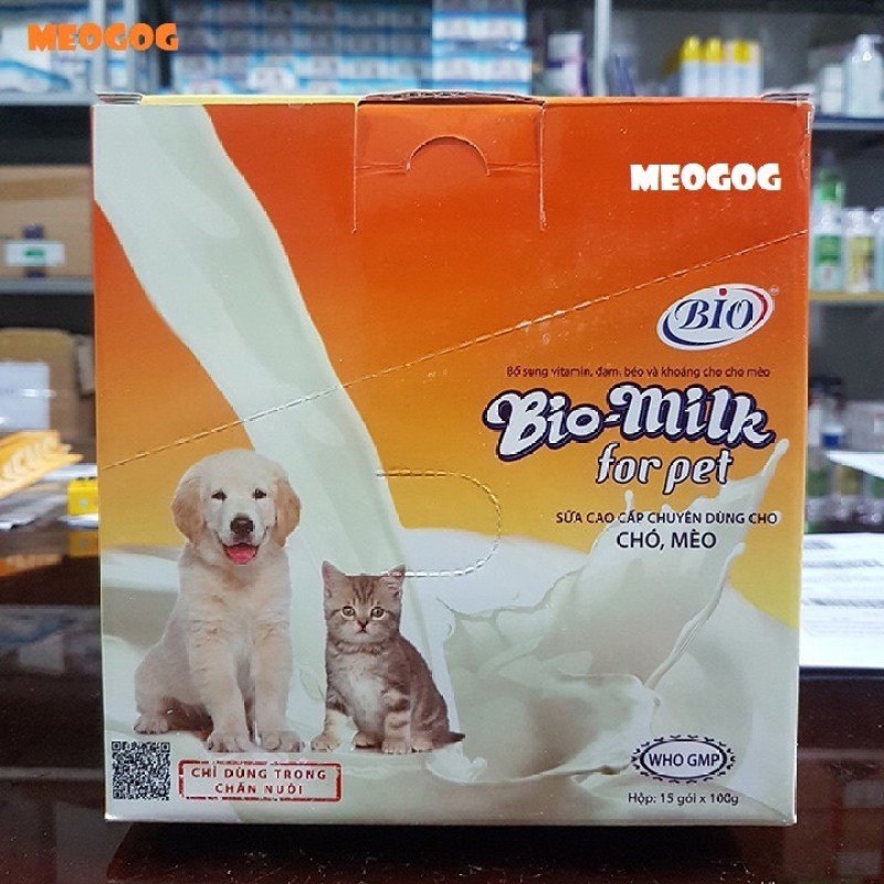 SỮA CHO CHÓ MÈO BIO MILK- Sữa cao cấp chuyên dùng cho chó, mèo MEOGOG