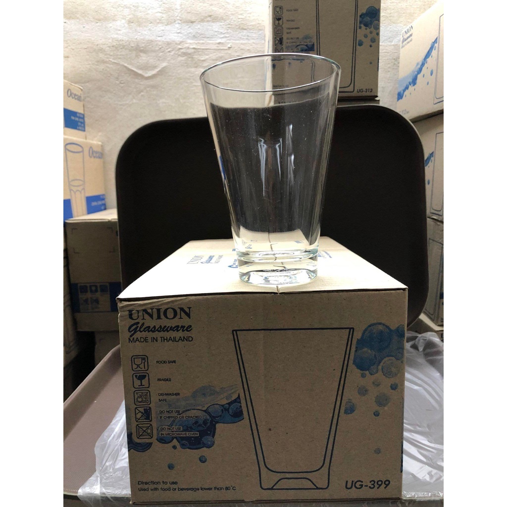 Bộ 6 cốc thủy tinh không quai cao miệng loe unionglassware thái lan - 428ml