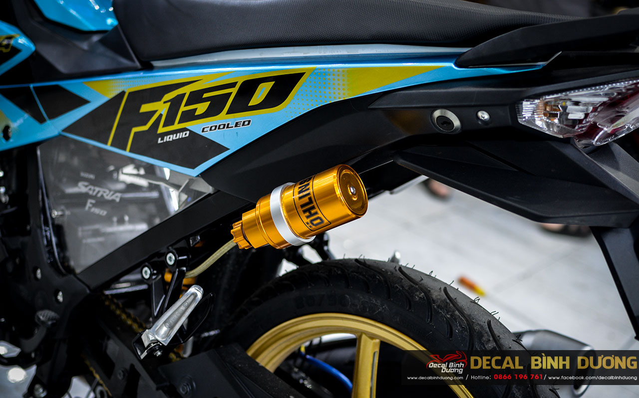 Tem Satria Xanh Đen Xịn Xò
