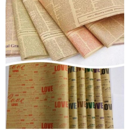 Set 10 tờ báo chữ gói hoa