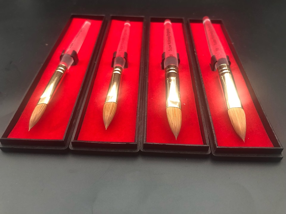 Cọ bút đắp bột cao cấp lông chuẩn đẹp số 12,14,16,18