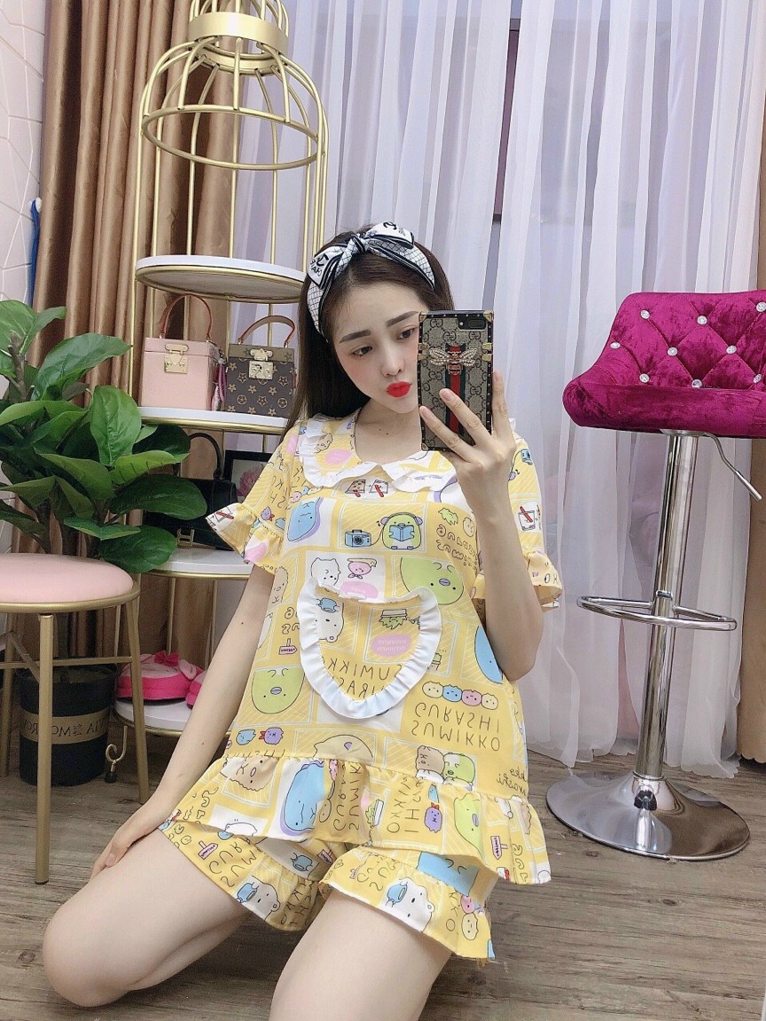 ĐỒ BỘ LỤA HÀN DỄ THƯƠNG SIZE DƯỚI 60KG
