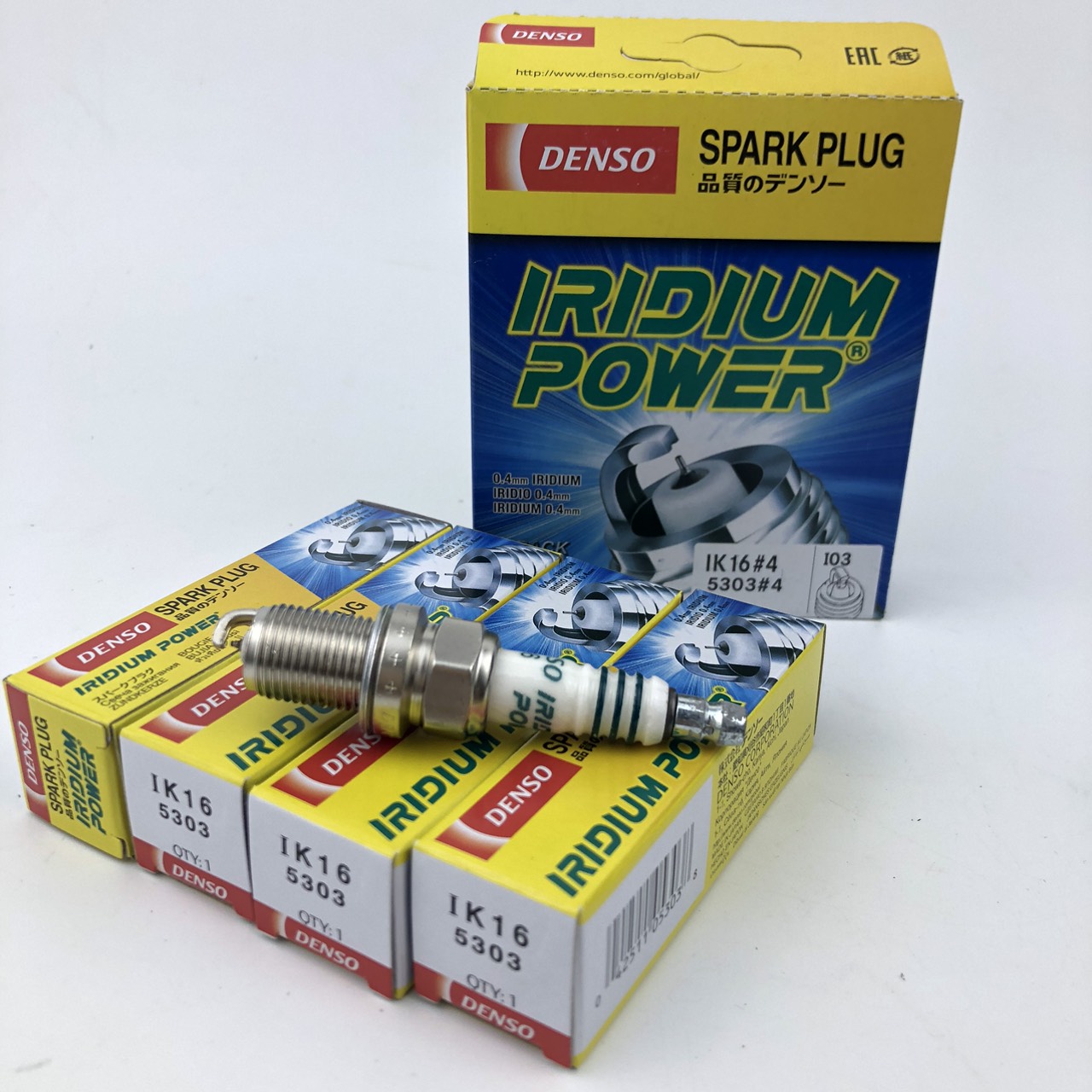 Bộ 4 Bugi denso chân ngắn ren 14 dùng phổ biến dòng xe Vios đời 2016 trở xuống , Morning 2011 trở xuống. Mã OEM IK16 5303