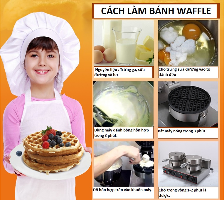 MÁY LÀM BÁNH WAFFLE ĐÔI CAO CẤP