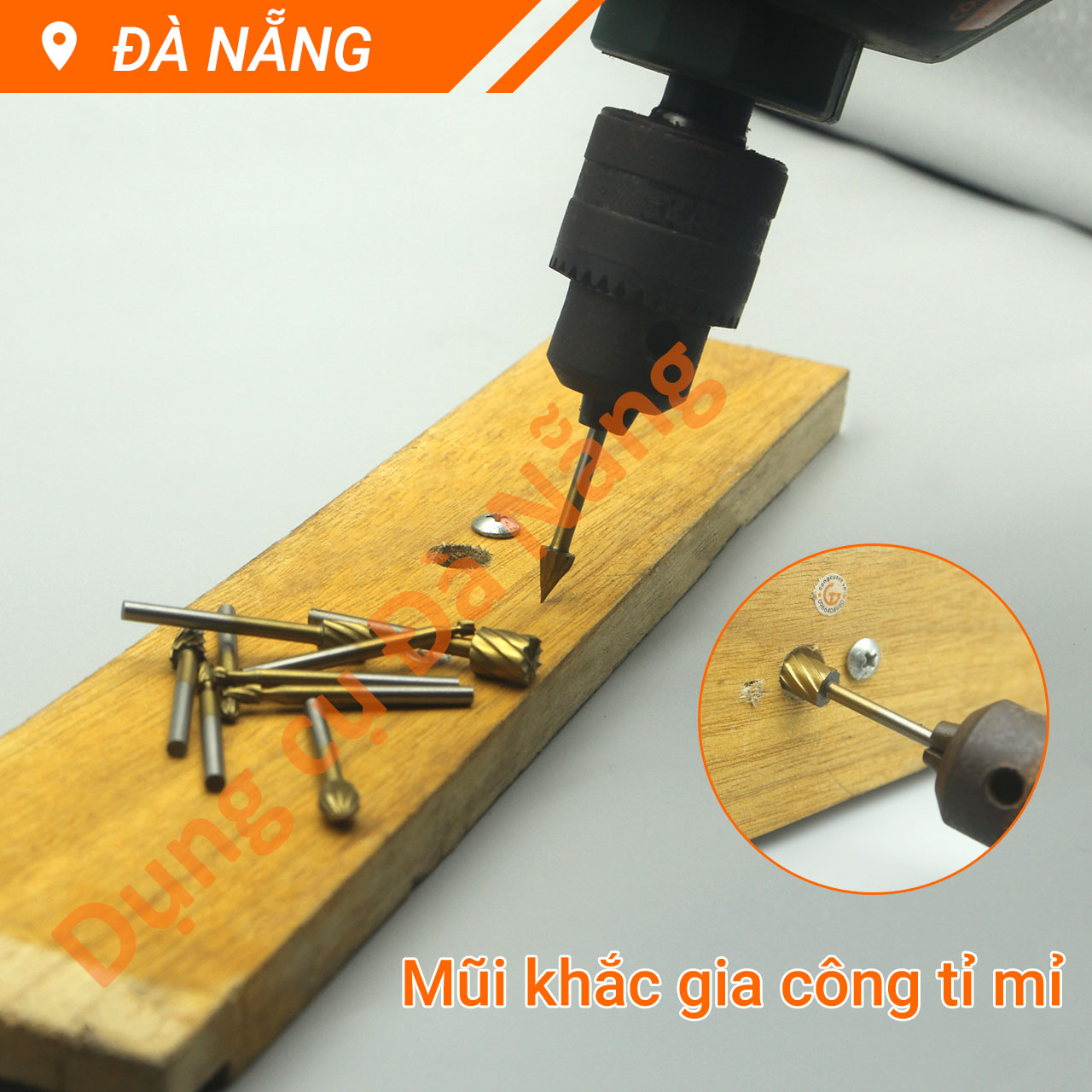 Bộ 10 đầu mũi mài chạm khắc làm lũa gỗ HSS - Mủi lũa mini cán 3mm
