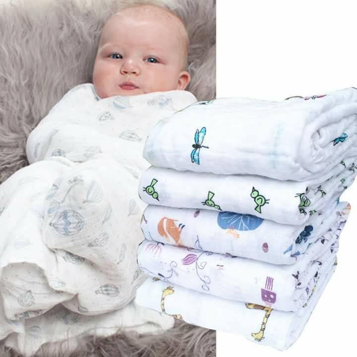 Set 10 khăn sữa Aden họa tiết dễ thương cho bé