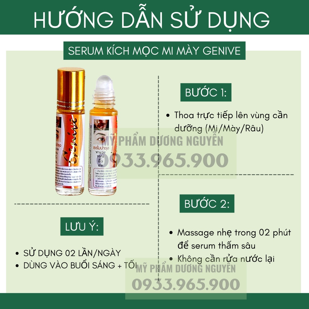 Serum Mọc Dày Mi, Lông Mày, Râu Genive