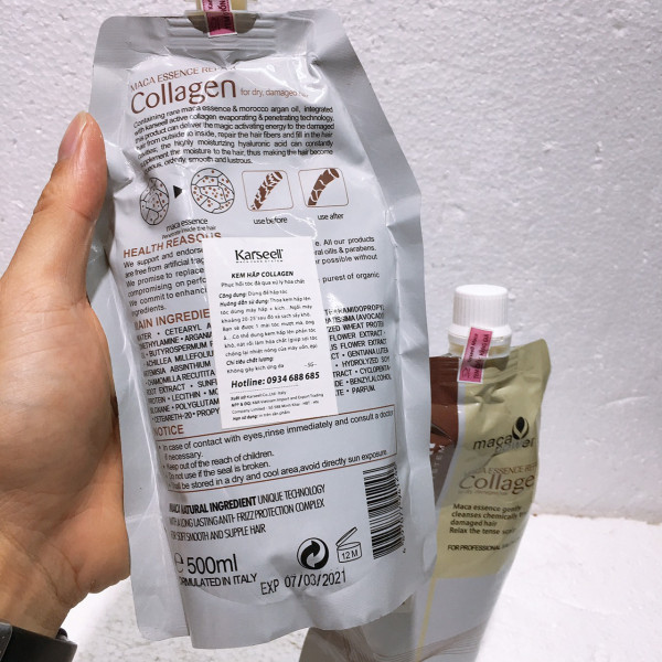 Kem ủ- hấp phục hồi tóc Collagen Karseell