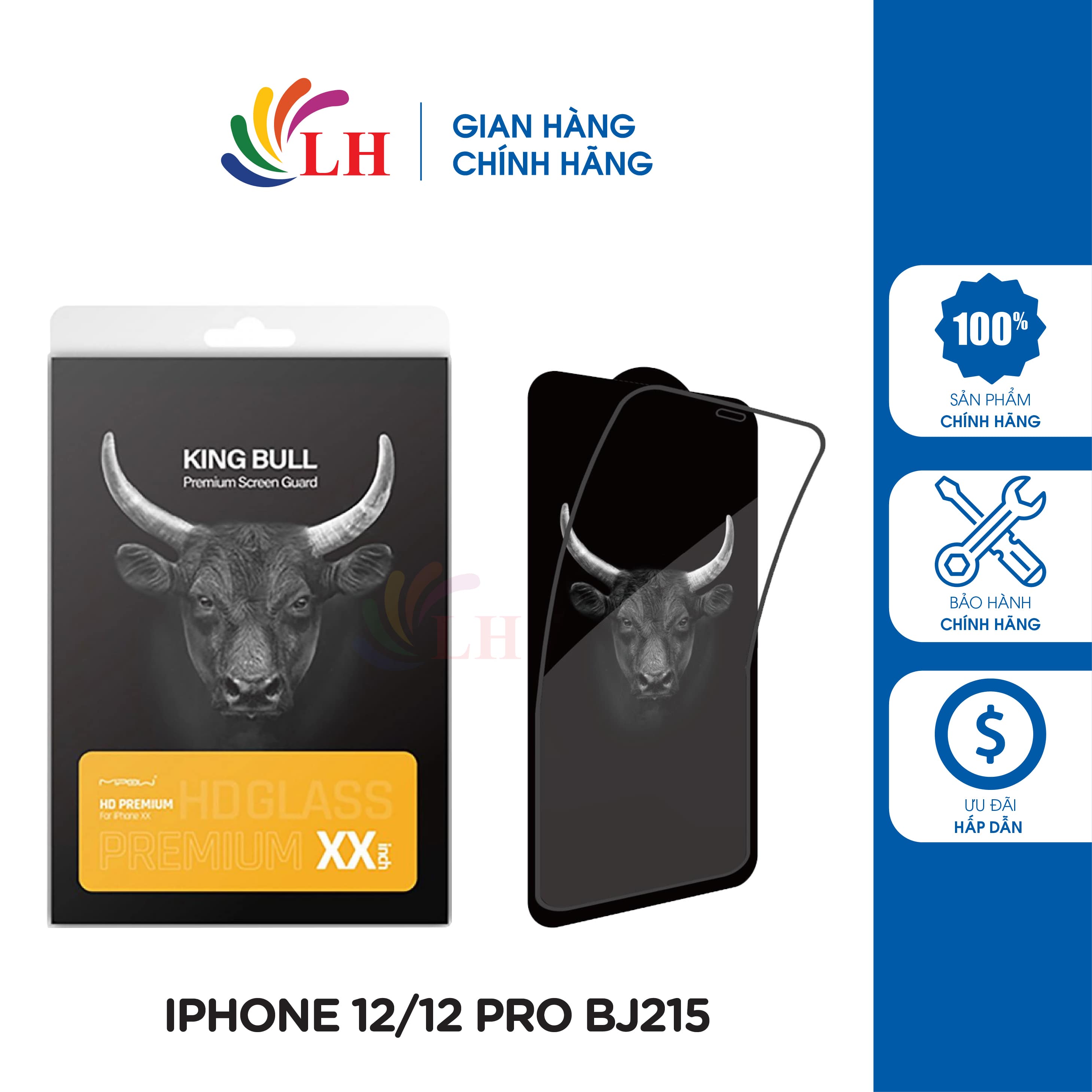 Dán màn hình cường lực full viền chống vân tay mipow kingbull anti-glare premium hd iphone 14 pro max/14 pro/14 plus/14/13 pro max/13 pro/13/12 pro max/12 pro/12 - hàng chính hãng - cường lực 9h, chống bám vân tay hiệu quả