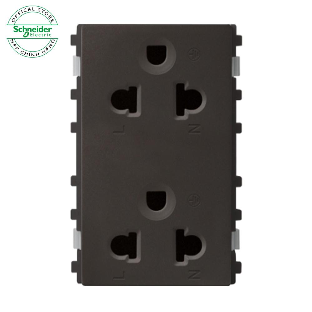Ổ cắm đôi 3 chấu 16A, size L - dòng ZENCELO A - Schneider Electric