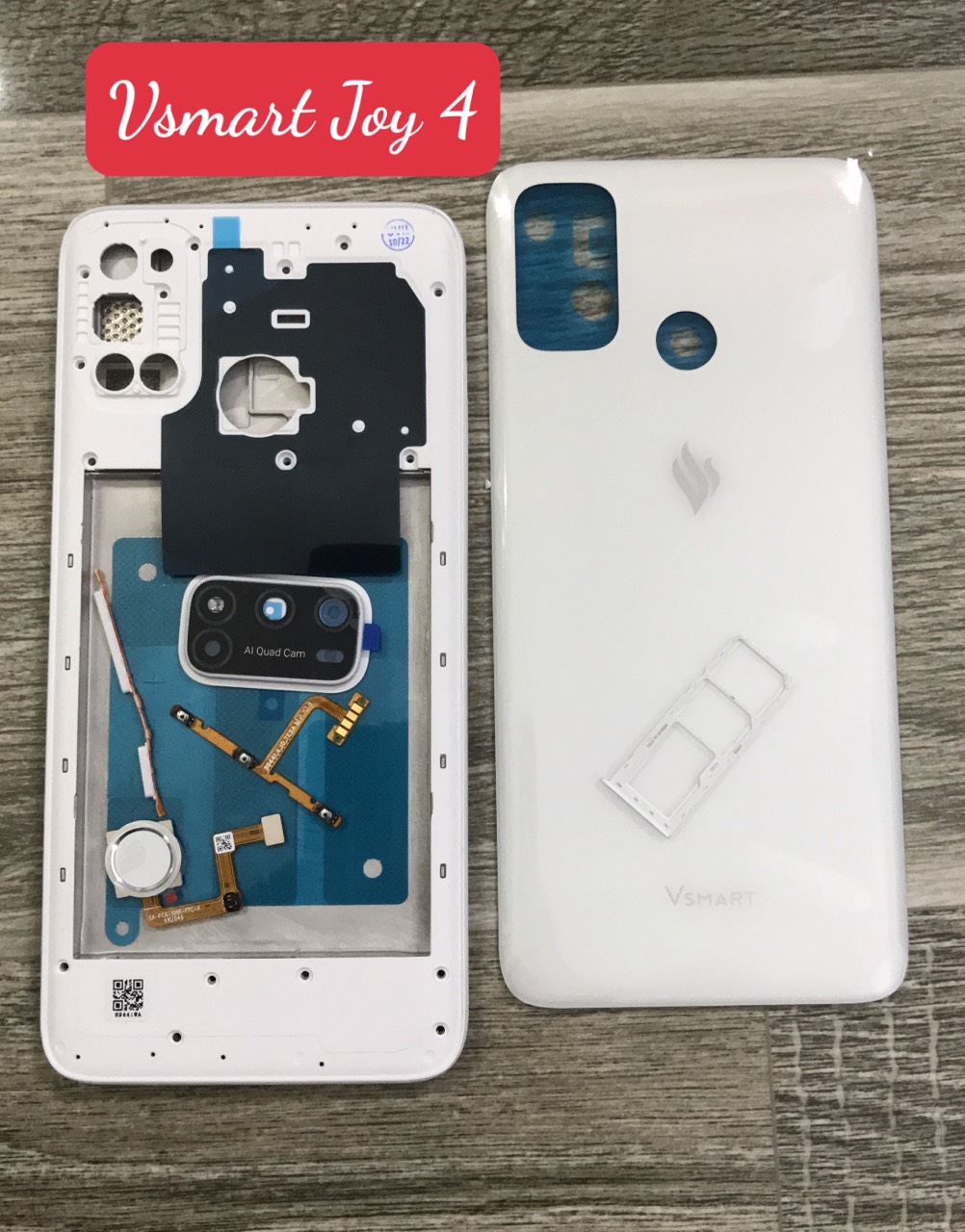 Bộ vỏ vsmart Joy 4 ( gồm lưng, khung,sườn , phím)