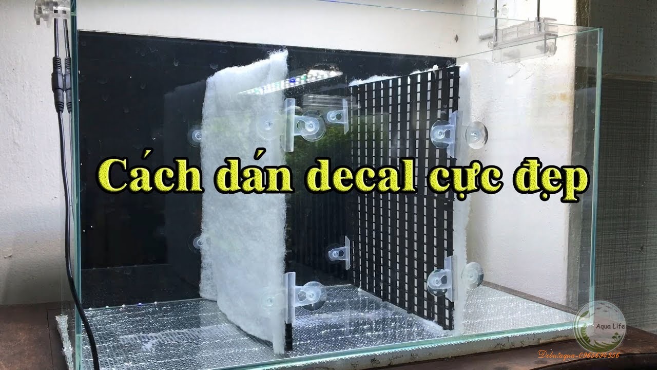 Decal đen dán hồ cá , decal khổ 60x100cm