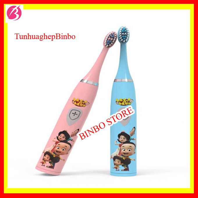Bàn chải đánh răng điện cho bé hình bố đầu to con đầu nhỏ