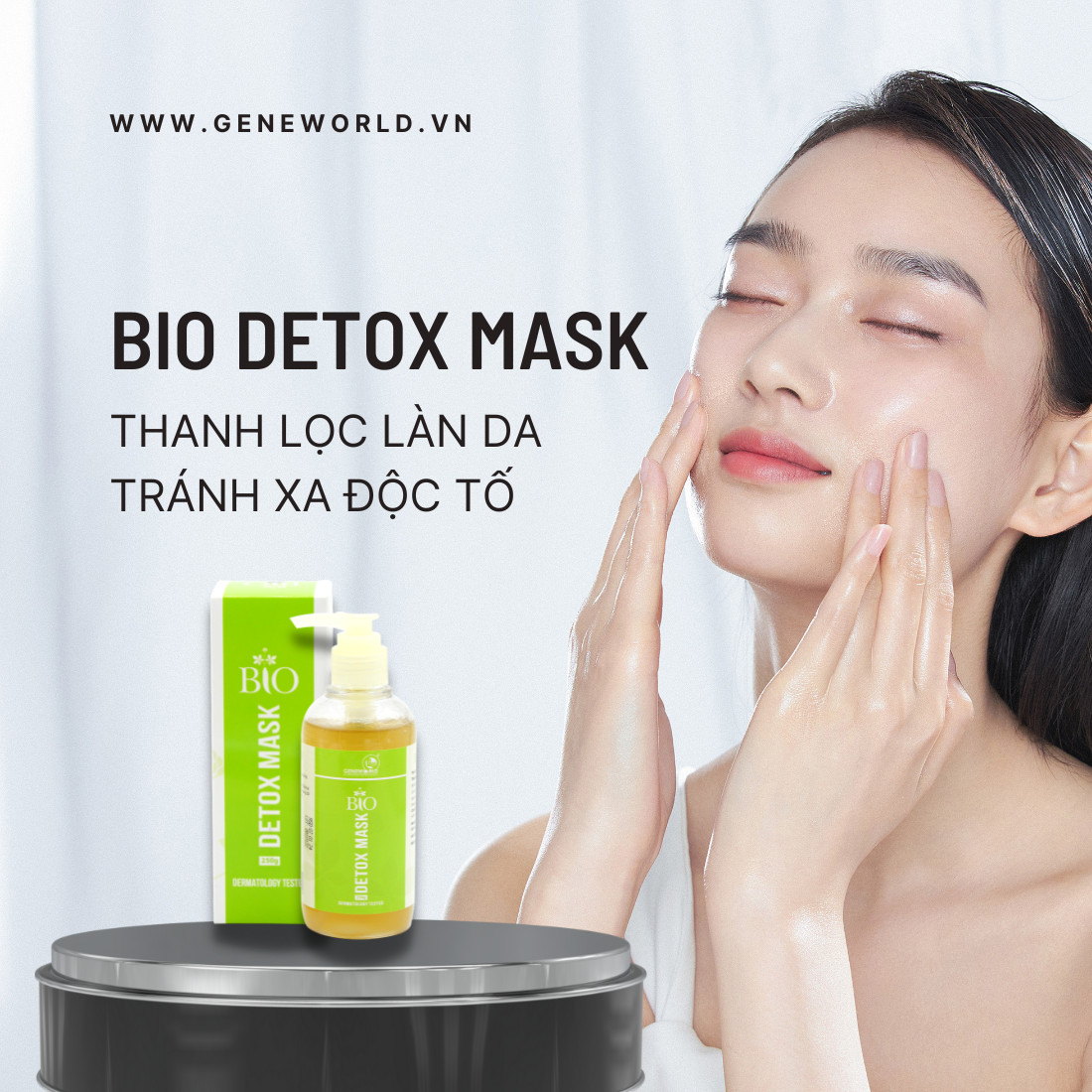 [HCM]BIO DETOX MASK - MẶT NẠ THẢI ĐỘC DA, LÀM SẠCH DA 250G [GENWORLD CHÍNH HÃNG]