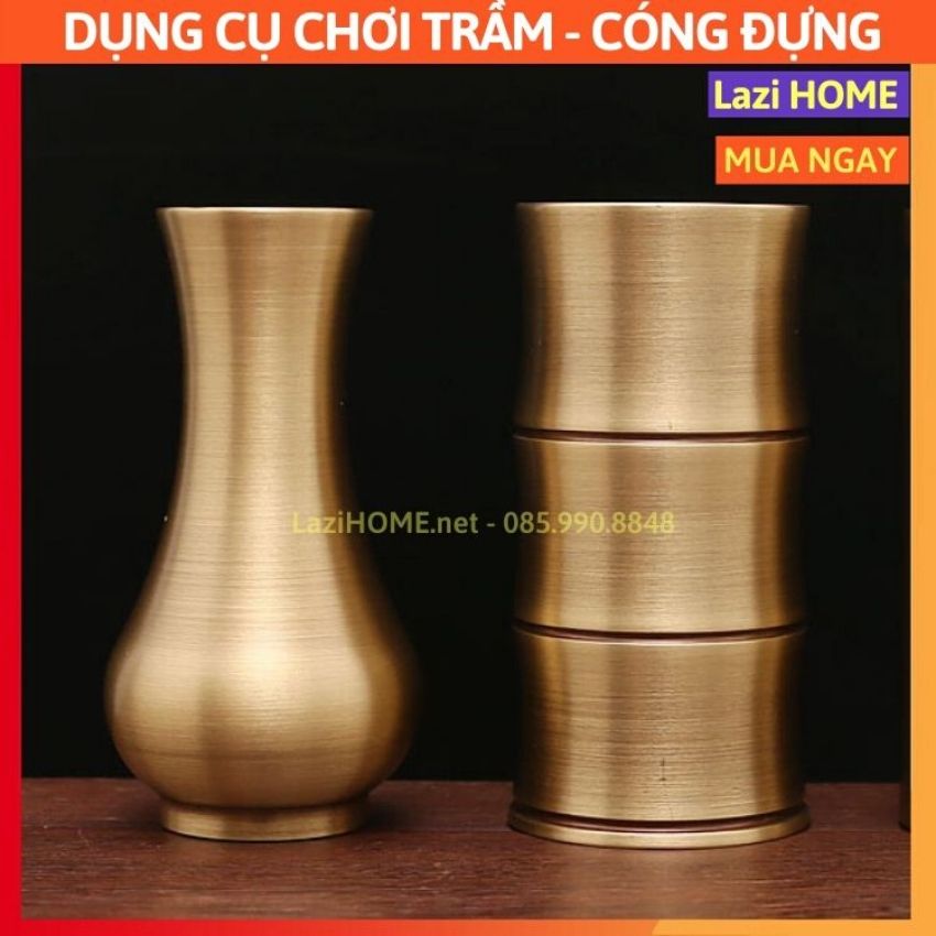 Đồ thờ cúng bằng đồng, đồ thờ cúng, do tho cung, dụng cụ chơi trầm Lazi HOME - {HÀNG CHÍNH HÃNG} Chất liệu đồng, đẹp không tì vết - Dùng để chơi trầm nụ, hương vòng, nhang, trầm bột, bột tài lộc