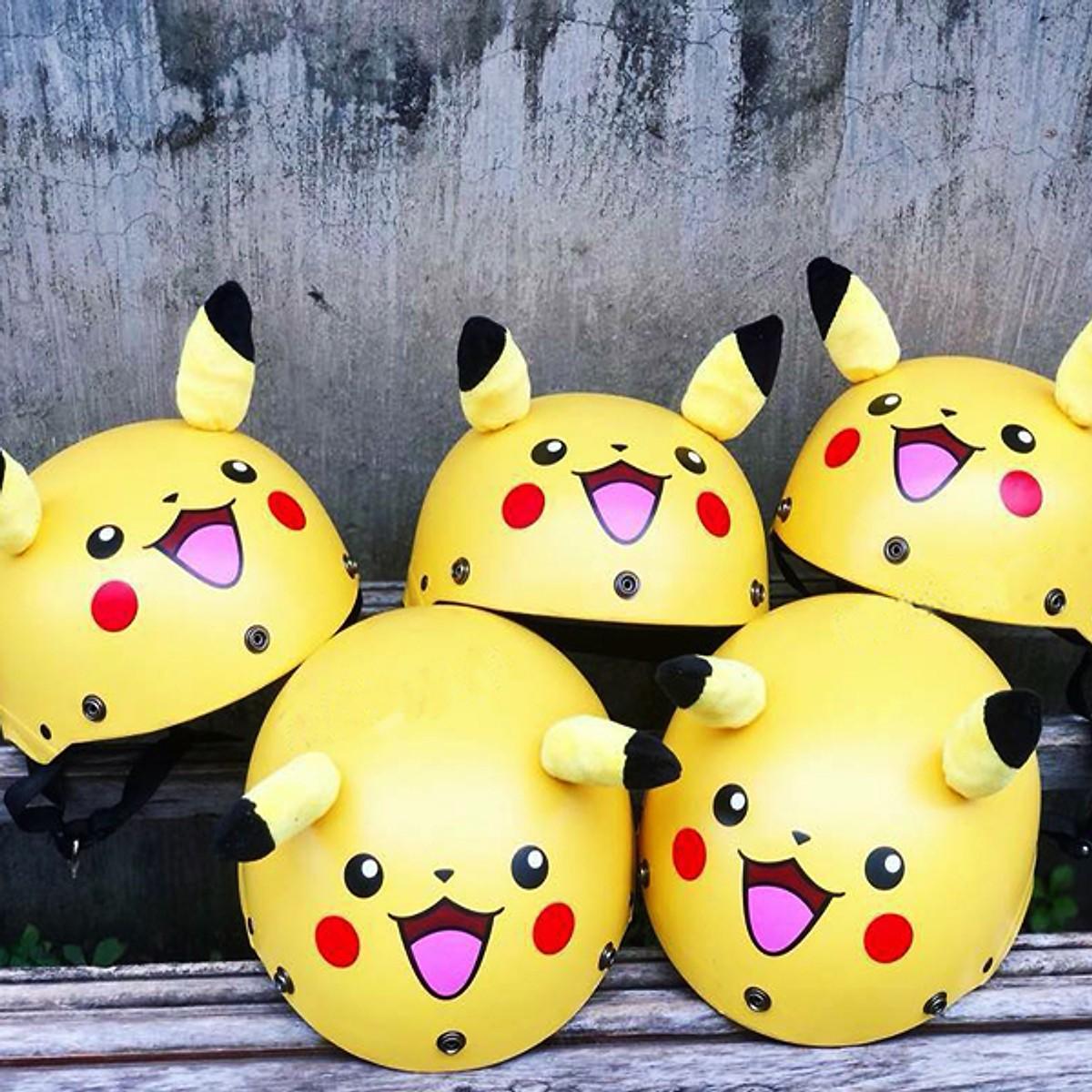 [HCM]Mũ Bảo Hiểm 1/2 Pikachu - So Cute Có Tai