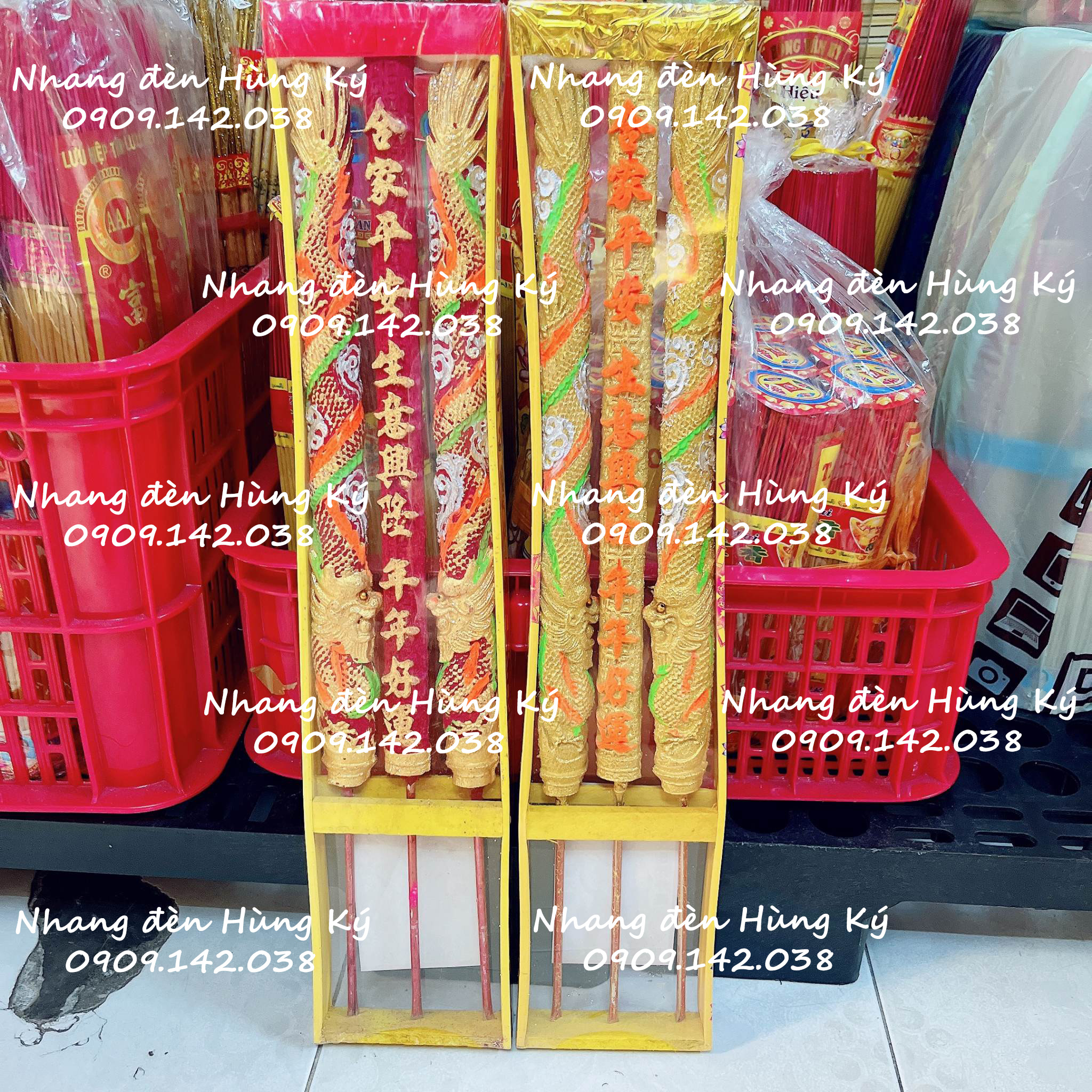 Nhang rồng lá 3 cây 5 tấc đứng tàn