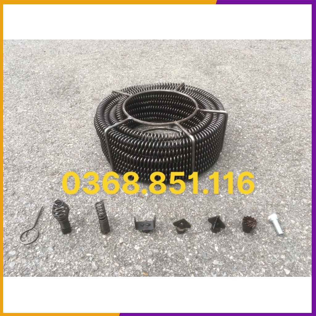 Dây thông tắc dùng cho máy khoan dài 15M ( 15M + 6 đầu thông + kết nối máy khoan....)