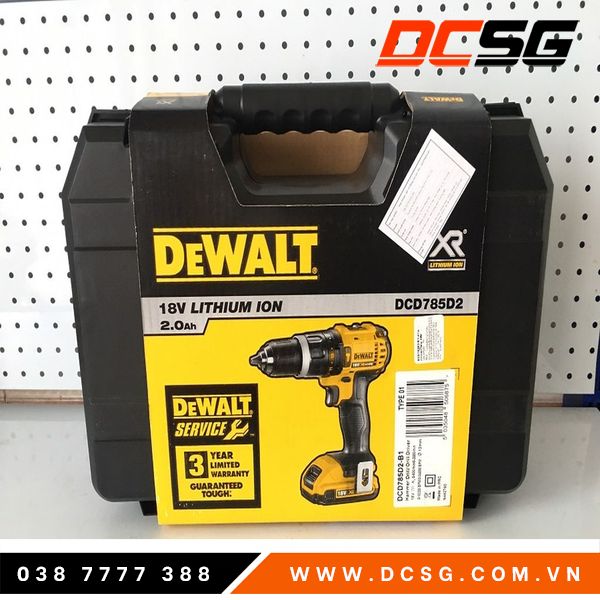 Máy khoan động lực dùng pin 18V DEWALT DCD785D2-B1