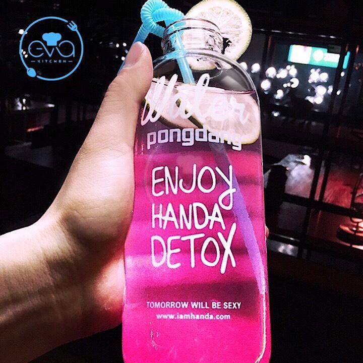 [HCM]Bình Đựng Nước Thuỷ Tinh Detox 1000 Ml